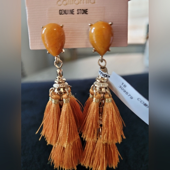 C&C California Yellow-Gold Tassel Earrings - Picture 2 of 2